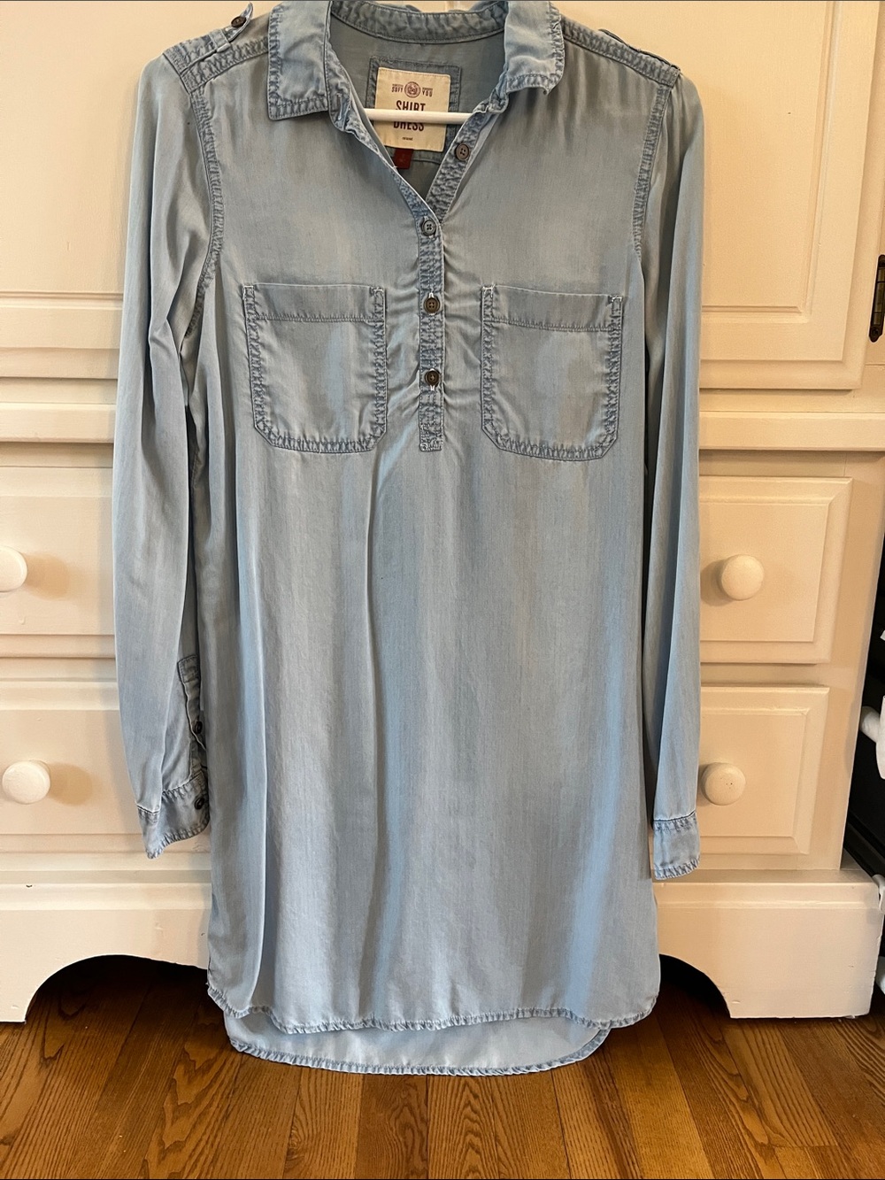 Super soft denim shirtdress